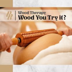 Roux Royale Beauty Bar - Wood Therapy is a modality that targets stubborn fat by utilizing various wooden tools to stimulate the lymphatic system.