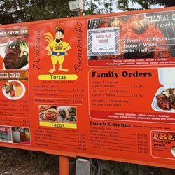 El Rey del Pollo Asado - Drive up menu