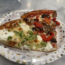 Uncle Rico's Pizza - White Broccoli Ricotta Pizza and Papa Pizza