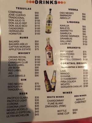 Menu photo 3 Tony's On The Beach Mazatlán, SIN
