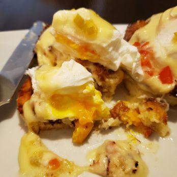 Eques - Closeup of the poached eggs over cooked - Breakfast & Brunch Near Me - Bellevue, Washington