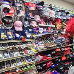 Trump Unity Bridge Store - Woman gear, hats, socks, and buttons.