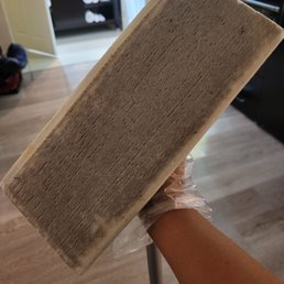 At least it's not carpet, but the floor was really, really dirty.