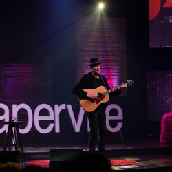 TEDxNaperville - Singer/Songwriter and television composer Peter Himmelman on stage at TEDxNaperville