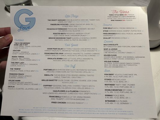 Menu photo 6 G-Love Portland, OR