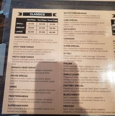 Menu photo 6 Pizza Factory Burnaby, BC Menu photo 6 Pizza Factory Burnaby, BC