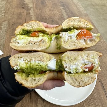 Busy Bee Coffee & Wine Bar - Pesto Bagel - Coffee & Tea Near Me - Queens, New York Busy Bee Coffee & Wine Bar - Pesto Bagel - Coffee & Tea Near Me - Queens, New York