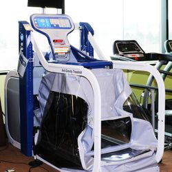 Evidence Physical Therapy - Anti-Gravity Treadmill: reduces impact on your joints by gently lifting and reducing body weight from 100% down to as low as 20%