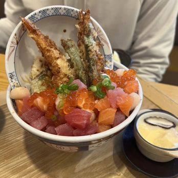 Tendon Kohaku - Sashimi aimori tendon set - Japanese Near Me - Bellevue, Washington