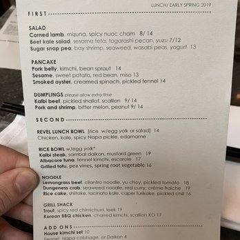 Revel - Menu - Korean Near Me - Seattle, Washington Revel - Menu - Korean Near Me - Seattle, Washington