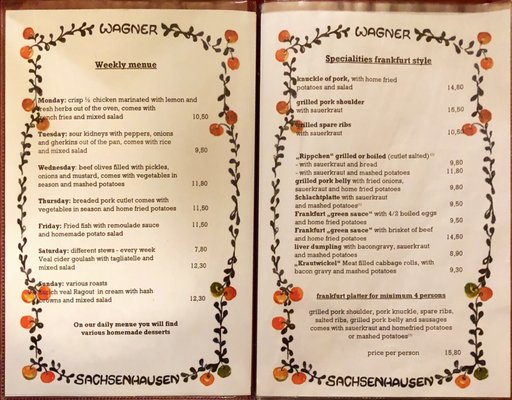 Menu photo 8 Apfelwein Wagner Frankfurt, HE