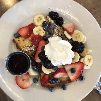 Cafe De Olla - Berry Banana French Toast - for a no sugar in coffee person, this isn't too sweet. It's perfect. - American Near Me - Burbank, California