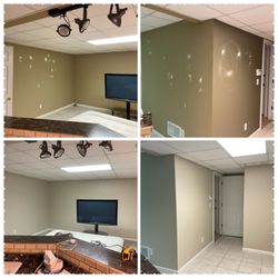 Color Faux Walls - Before & after in our basement
