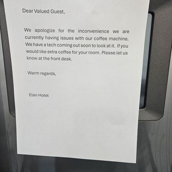 Elan Hotel - Only Service is Coffee Machine which was out of order - Hotels Near Me - Los Angeles, California Elan Hotel - Only Service is Coffee Machine which was out of order - Hotels Near Me - Los Angeles, California