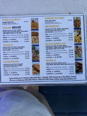 Menu photo 1 Pescado Key West, FL Menu photo 1 Pescado Key West, FL