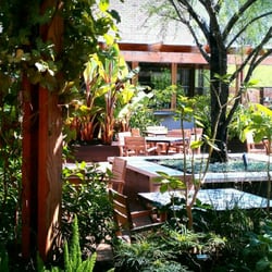 Outdoor courtyard and bar...looks like a great happy hour spot!