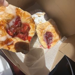 Strawberry/Rhubarb Pastry - Cherry Pastry - Almond Pastry