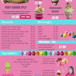 Fancy Cakes Boutique on Wheels - Fancy Cakes Boutique on Wheels * Food Truck Menu