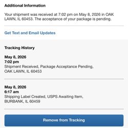 US Post Office - Tracking screenshot