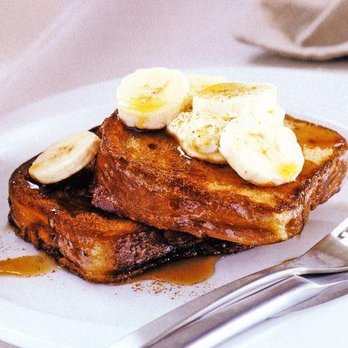 Boucher - French toasted brioche, maple bacon, fried banana, whipped  cream & walnut crumble - French Near Me - Graceville, QLD