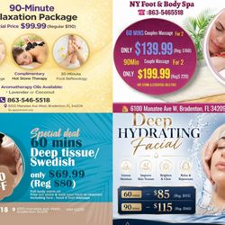 NY Foot & Body Spa - 90 mins pampering package only $ 99.99 ( Reg $ 110 ) , including 60 mins body + 30 mins foot reflexology