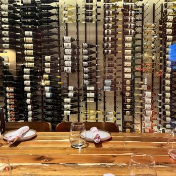 Enoteca Italia - A wall of very good wine - Italian Near Me - Dallas, Texas