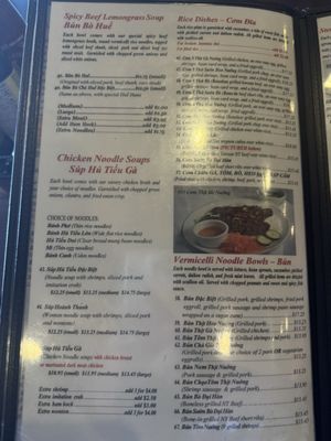 Menu photo 2 Pho Bar Rio Rancho, NM