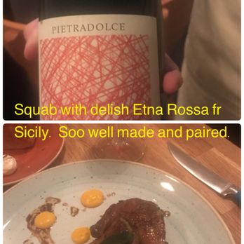 Kali Steak  - Etna Rossa vino with squab! - Steakhouses Near Me - Los Angeles, California