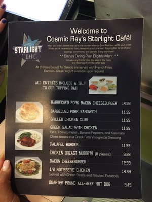 Menu photo 4 Cosmic Ray's Starlight Café Orlando, FL Menu photo 4 Cosmic Ray's Starlight Café Orlando, FL