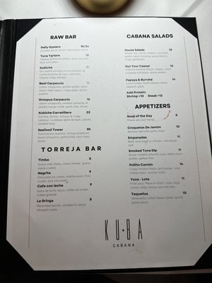 Menu photo 4 Kuba Cabana Doral, FL
