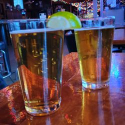 The Atlas Ballroom - Modelo on left, 3 Floyd's Gumballhead on right.