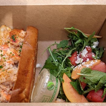 MARKET Seafood Eatery - Lobster roll with upgrade to side salad - Seafood Near Me - Edmonds, Washington MARKET Seafood Eatery - Lobster roll with upgrade to side salad - Seafood Near Me - Edmonds, Washington