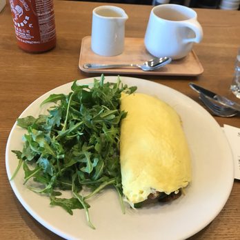 Cafe Patachou - Omelette of the day, double serving of arugula, and a pour over cup of coffee-- for lunch! - Breakfast & Brunch Near Me - Carmel, Indiana Cafe Patachou - Omelette of the day, double serving of arugula, and a pour over cup of coffee-- for lunch! - Breakfast & Brunch Near Me - Carmel, Indiana