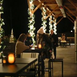 Benjamin Bridge - Holiday lights at Benjamin Bridge
