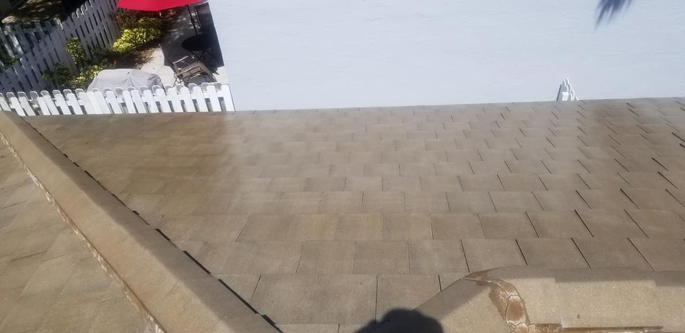 Slide of Zero Pressure Roof Cleaning