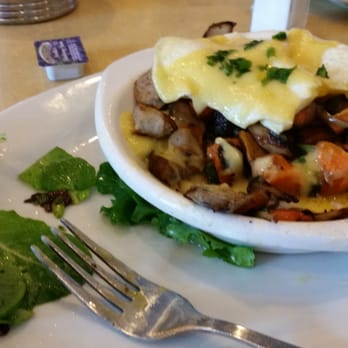 First Watch - Harvest hash turkey sausage, zucchini, mushroom, sweet potato, over easy eggs, hollandaise sauce w salad on side. - Breakfast & Brunch Near Me - Wesley Chapel, Florida First Watch - Harvest hash turkey sausage, zucchini, mushroom, sweet potato, over easy eggs, hollandaise sauce w salad on side. - Breakfast & Brunch Near Me - Wesley Chapel, Florida