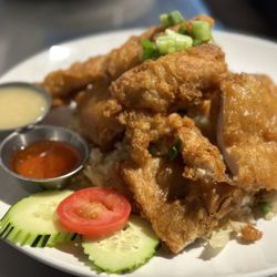 Crispy chicken fried rice