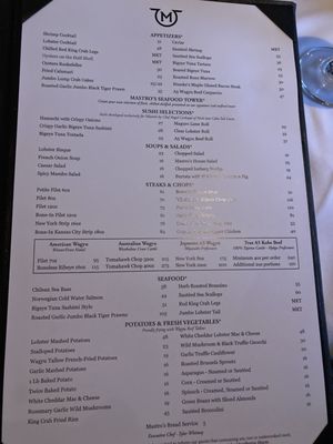 Menu photo 4 Mastro's Steakhouse Costa Mesa, CA Menu photo 4 Mastro's Steakhouse Costa Mesa, CA