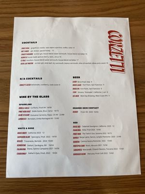 Menu photo 1 Corzetti San Francisco, CA