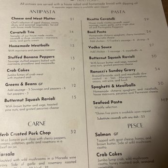 Ranucci's - Menu - Italian Near Me - Pittsburgh, Pennsylvania