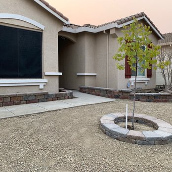 Capote Landscape  - Removed grass, laid stone, going to remove the bush/tree in the background if it doesn't bloom in spring...it didn't! - Landscaping Near Me - Turlock, California
