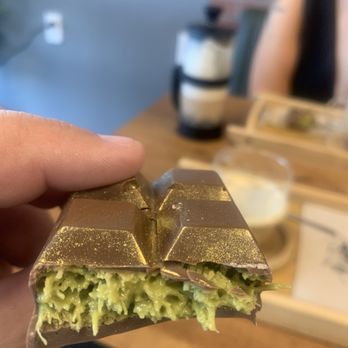 Mariam Coffee - Dubai Chocolate with Gold Dust!  Wow! - Coffee & Tea Near Me - Fishers, Indiana