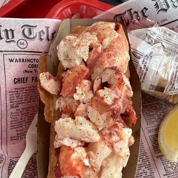 Lobster West - Lobster roll with extra meat. Great. - Seafood Near Me - Coronado, California Lobster West - Lobster roll with extra meat. Great. - Seafood Near Me - Coronado, California