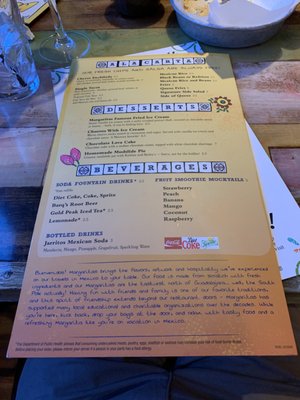 Menu photo 4 Margaritas Mexican Restaurant Waltham, MA