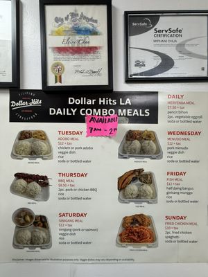 Menu photo 3 Dollar Hits Los Angeles, CA
