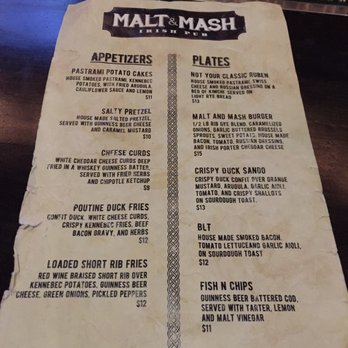 Malt & Mash Irish Pub - Food Menu - Irish Pub Near Me - Sacramento, California Malt & Mash Irish Pub - Food Menu - Irish Pub Near Me - Sacramento, California