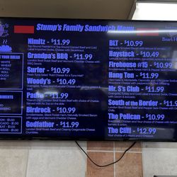 Stump's Family Marketplace - Deli Sandwich board