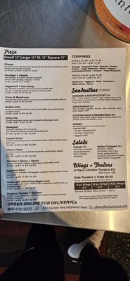 Menu photo 2 DeeDee's Pizza Highland Park, NJ