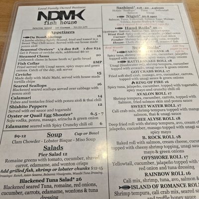 Menu photo 2 NDMK Fish House Avalon, CA Menu photo 2 NDMK Fish House Avalon, CA