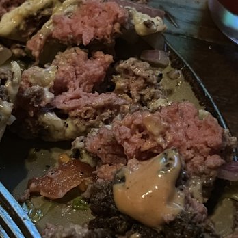 Tavern in the Square - Undercooked burger ordered "medium" - Desserts Near Me - Tyngsborough, Massachusetts